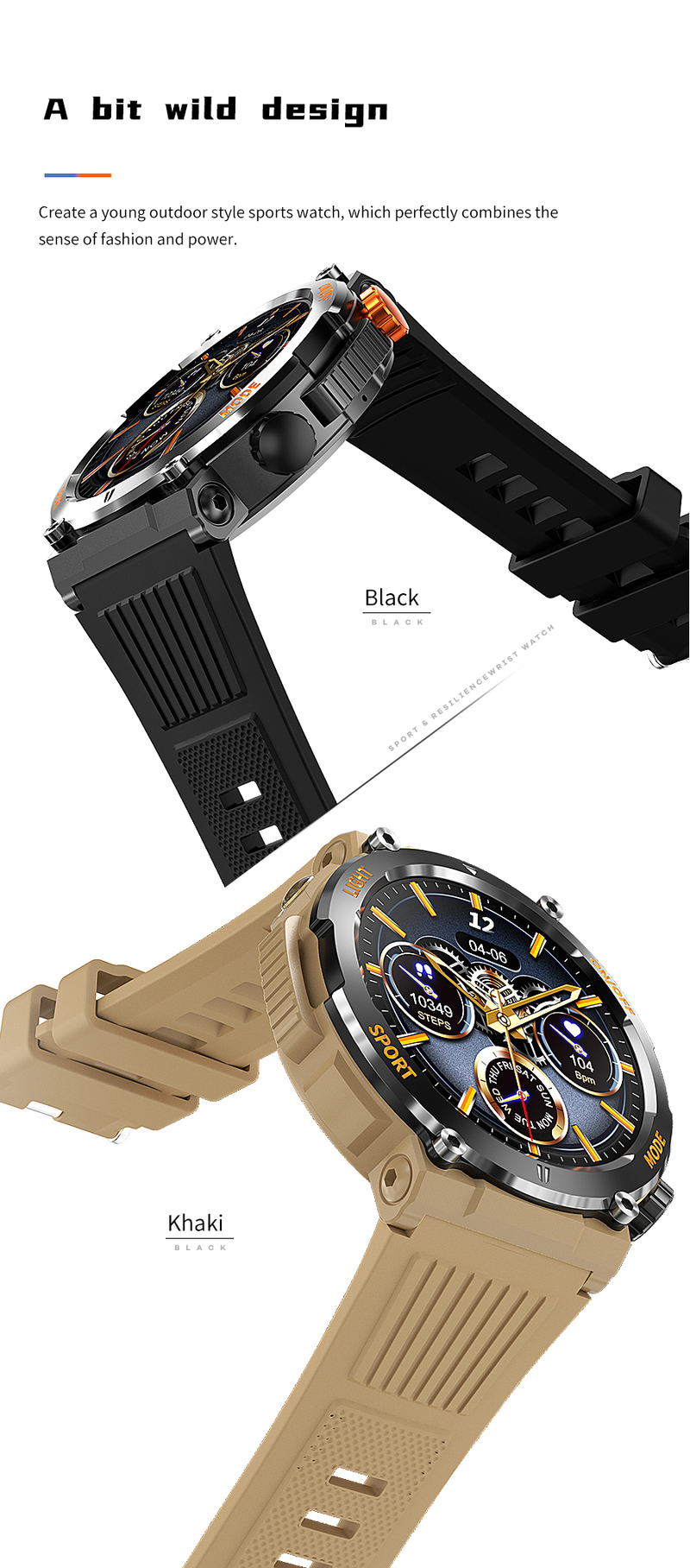 Aolon HT17 Smartwatch Erkekler 1.46 inç Tam Ekran Bluetooth Arama Kalp Hızı Uyku Monitörü Çoklu Spor Modelleri akıllı saat Erkekler_voghion.com