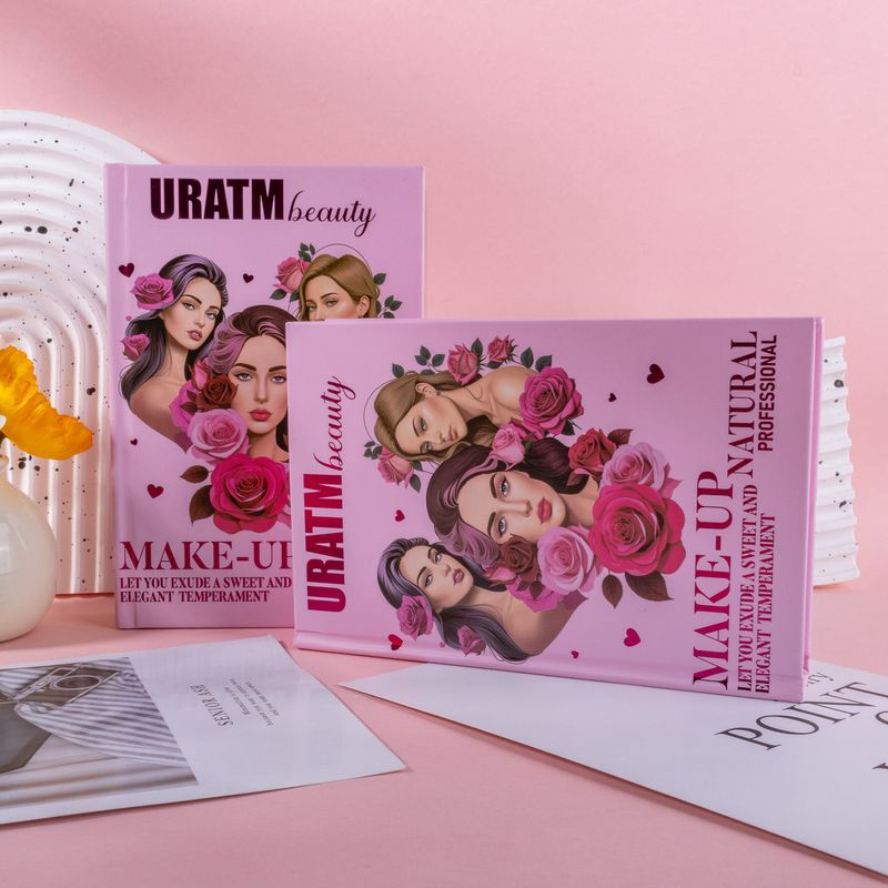 URATM 43-Color 4-Layer Flipbook Eyeshadow Palette - Matte & Pearlescent Shadows, Blush, Contour & Highlighter In One_voghion.com