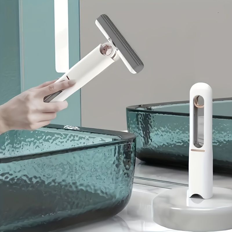 Vielseitiger Mini-Mopp für die Haushaltsreinigung – ausziehbar, Nass- und Trockengebrauch, drehbarer Kopf für Küche, Wohnzimmer, Badezimmer, Autoglas_voghion.com