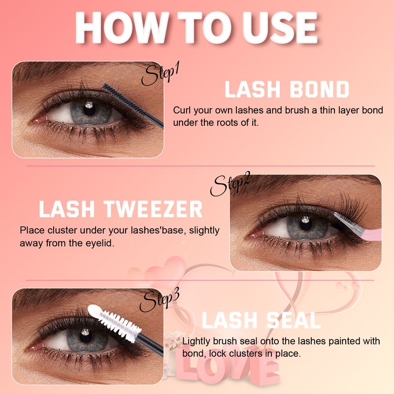 False Eyelashes Single Cluster Segmented False Eyelash Book Set Natural Thick Versatile C Curved Curled Eyelashes_voghion.com