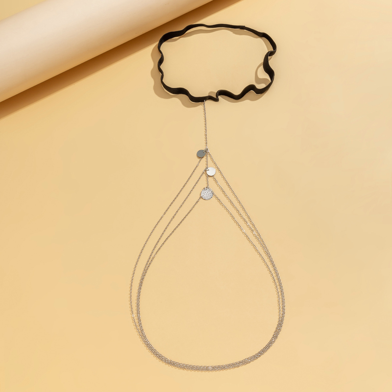Europäischer und amerikanischer Schmuck, süß und cool, lässig, Strass-Strand-Beinkette, elastisches Band, Nachahmung von Perlen, sexy Beinkette_voghion.com