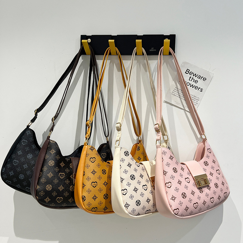 New Printed 2023 Women's Ladies Shoulder HOBO Underarm Bag_voghion.com