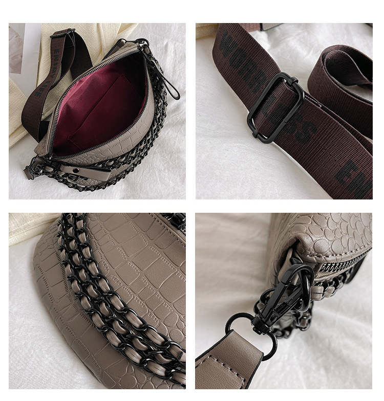 Borsa a tracolla Borsa a tracolla da donna Borsa a tracolla con catena e tracolla larga Borsa Bungee Dee_voghion.com