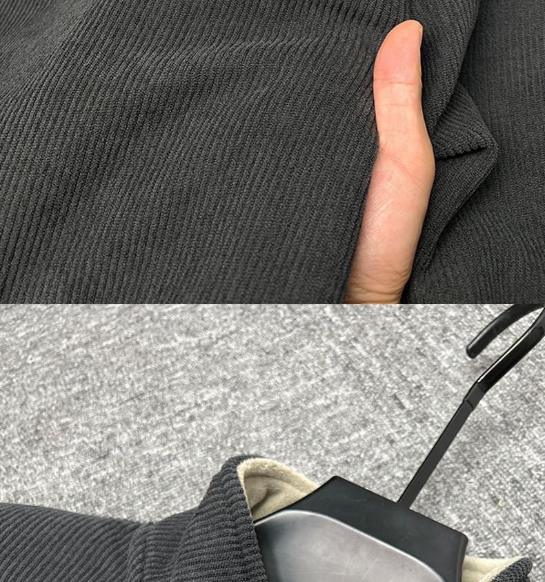 Herren-Sweatshirt mit Reißverschluss und Sherpa-Futter – Thermo-Halbrollkragenpullover für den Winter mit ultraweicher Fleece-Innenseite, Langarm-Oberteil aus dicker Viskosemischung_voghion.com