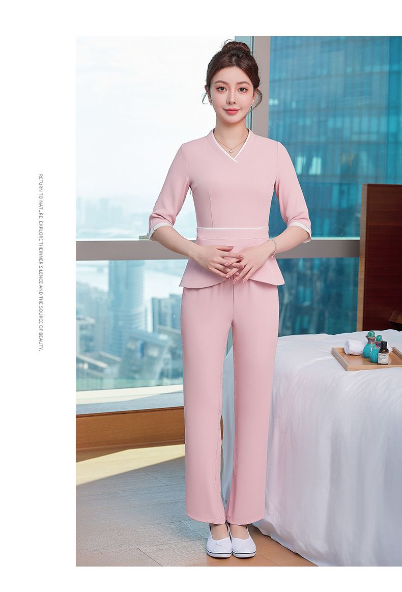 High End Beauty Salon, Female Beautician, SPA Health Center, Advanced Bath, Foot Therapy, Massage Technician Suit Set_voghion.com