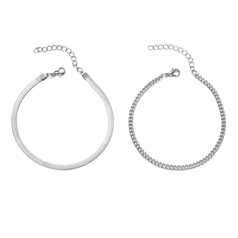 Chaîne de cheville à double couche, style bohème, ethnique, rétro, pour femme, vacances à la plage, simple, personnalisée, rétro, tendance_voghion.com