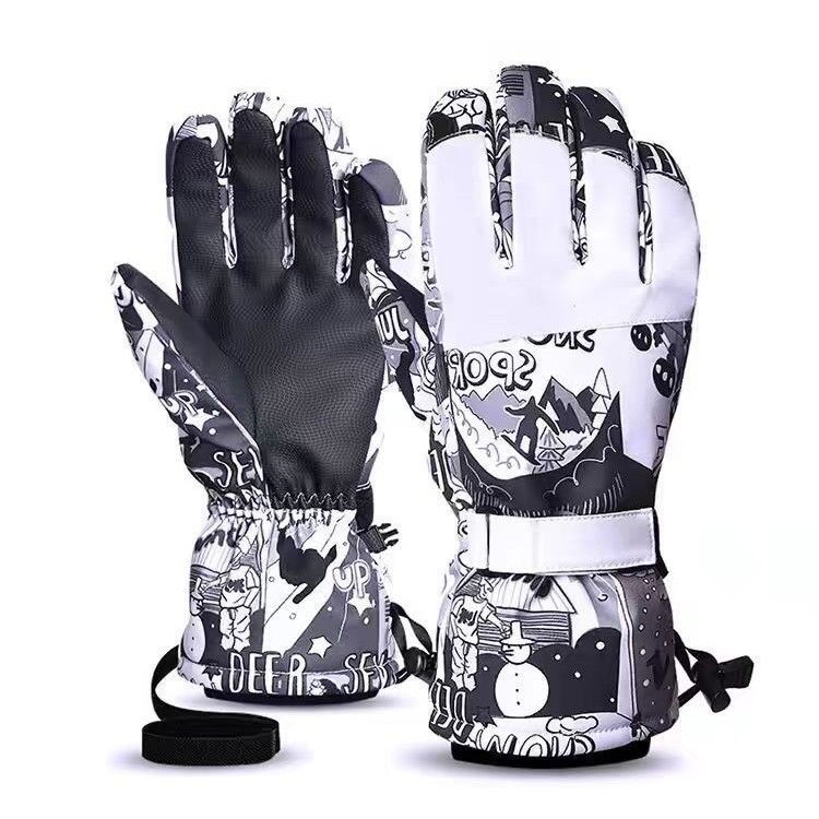 Nuovi guanti da sci unisex a cinque dita, impermeabili, caldi, con doppia tavola, resistenti all'usura, con touchscreen e fodera in pile_voghion.com