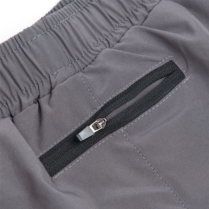 Pantaloncini da corsa ad asciugatura rapida da uomo - Pantaloncini da palestra 2 in 1 con tasche multiple per allenamento e training (nero/grigio)_voghion.com