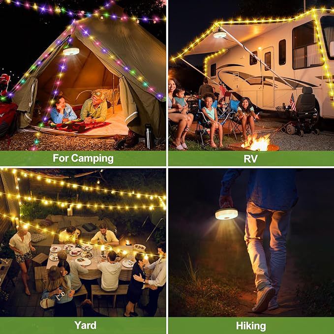 New LED USB Rechargeable Colorful String Tape Measure Storage Outdoor Atmosphere Tent Camping Light_voghion.com