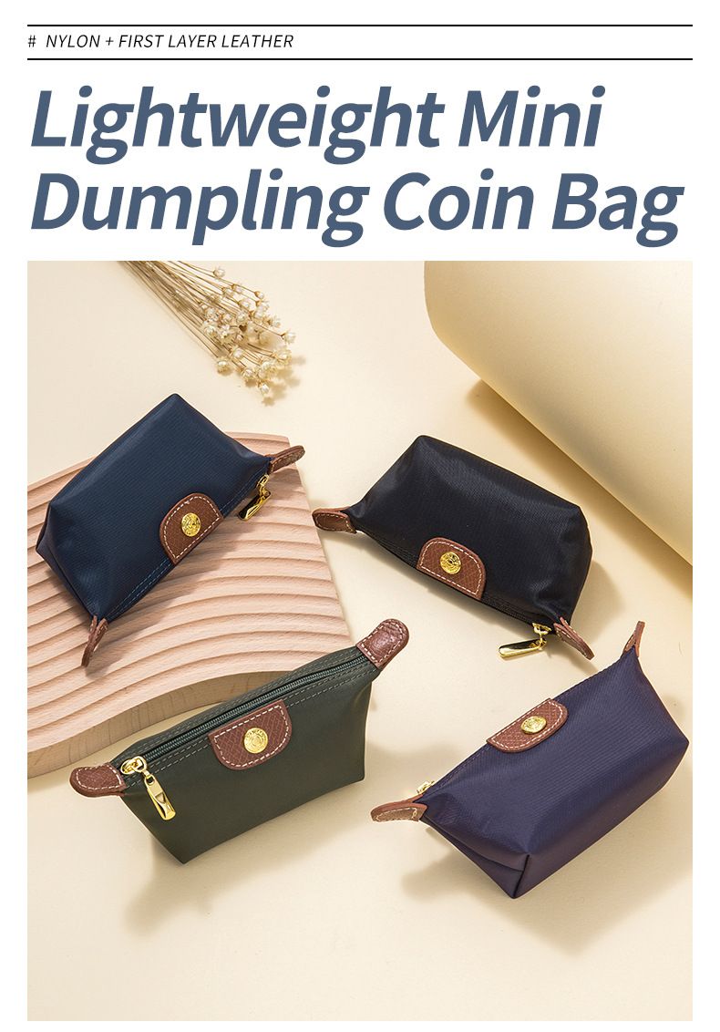 Mini Exquise Muntenportemonnee Lichtgewicht Mode Dumpling Tas Draagbare Nylon Doek Lippenstift Headset Opbergtas Vrouwelijke Ins Stijl_voghion.com