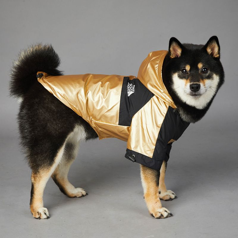 American Flag Tide Brand Windproof and Rainproof North New Dog Large Dog Raincoat Dog Pet Charge Clothes_voghion.com