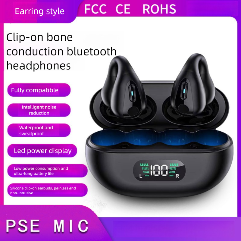 Cross-Border New Product YYK-Q80 Ear Clip Wireless Bone Conduction YYK520 Business Call Noise Reduction ENC Bluetooth_voghion.com