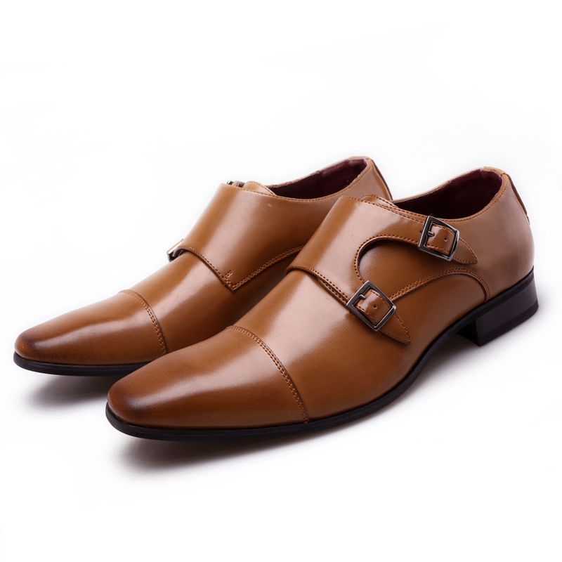 HPIOPL4010 Business Herren Kopf Formale Casual DREI Gelenk Mengke Schnalle Lederschuhe Männer_voghion.com