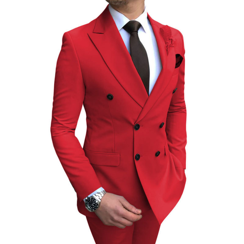 Costume d'affaires et de loisirs de mariage, ensemble de costume de banquet de mariage en deux pièces pour marié et garçon d'honneur, homme_voghion.com