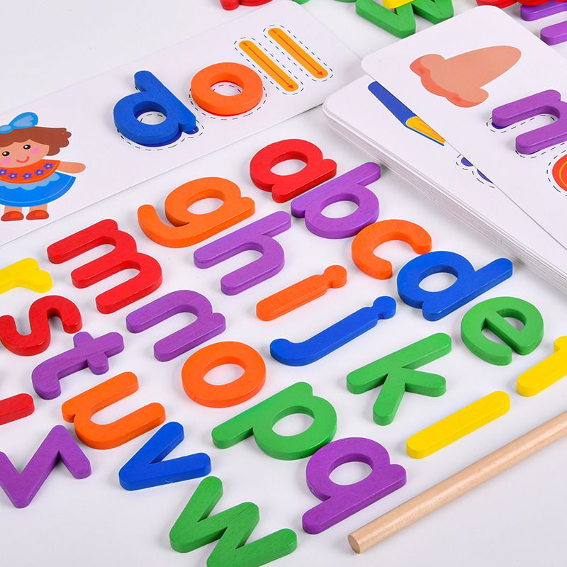 Kinder Frühe Bildung 26 Englisch Alphabet Karten Rechtschreibung Praxis Pädagogisches Spielzeug Wort Puzzle Spiel_voghion.com