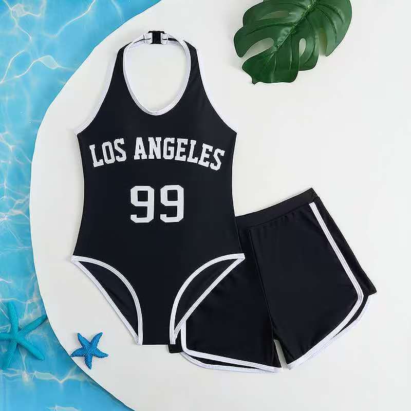 Maillot de bain deux pièces style alphabet pour grandes filles (2025)_voghion.com
