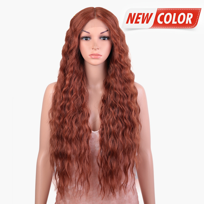 Vordere Spitzenperücke Rebecca-Perücke weibliches gewelltes langes lockiges Haar Chemiefaser-Kopfbedeckung explosive Perücke Kopfbedeckungsperücke_voghion.com
