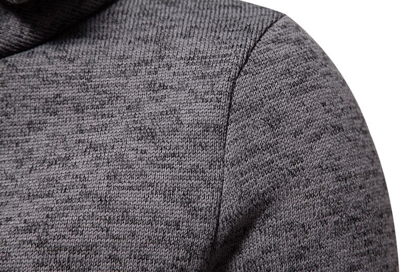 Férfi ruházat új stílusú férfi pulóver, bolyhos gallérral, kötött pulóver, nagy méretű divatos lezser alsó ing_voghion.com