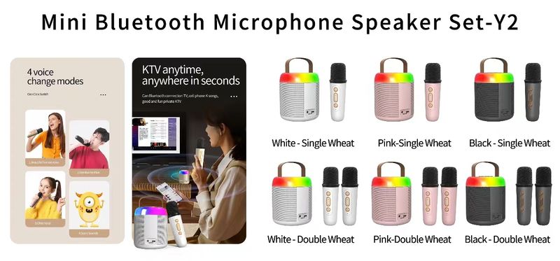 Basix kõlari mikrofon Integreeritud mikrofon Kodune laulmine Karaoke Pere Juhtmevaba BT Välistingimustes Kaasaskantav Spe kõlar_voghion.com