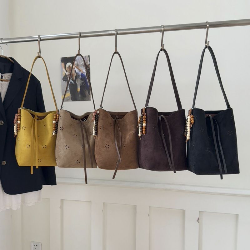 Borsa a tracolla da donna in pelle scamosciata, versatile, casual, opaca, con design alla moda, da pendolare, da ascella_voghion.com