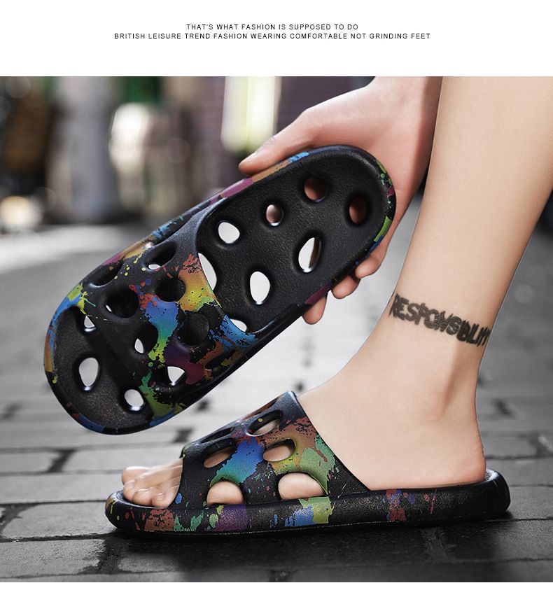 2024 Estate Nuovo Bagno Interno Esterno Casual Pantofole Grande Moda Coreana Versatile Camo Trendy Scarpe da Uomo_voghion.com