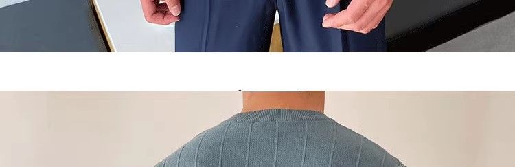 Férfi ruházat Póló férfi nyári új kerek nyakú póló félujjú férfi rövid ujjú vékony változatú alsó ing gyapjú póló_voghion.com