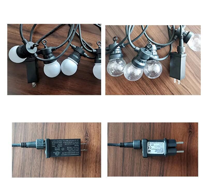 G50 LED Ball String Lights - 24V Plug-in & Solar Options (5M/10M, Warm White, IP44, PVC Shell, CE Certified) For Indoor/Outdoor Decor_voghion.com