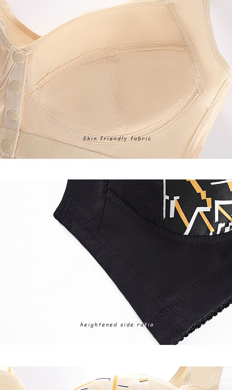 Εσώρουχα ύπνου A G Cup 34 50 Super Large Size Σουτιέν σε προσφορά, μεγάλο γιλέκο με αγκράφα μπροστά, τυπωμένα εσώρουχα_voghion.com