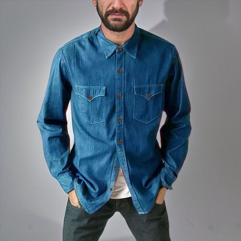 Men's Clothing Shirts Denim Cardigan Multi Color And Multi Size Jacket_voghion.com
