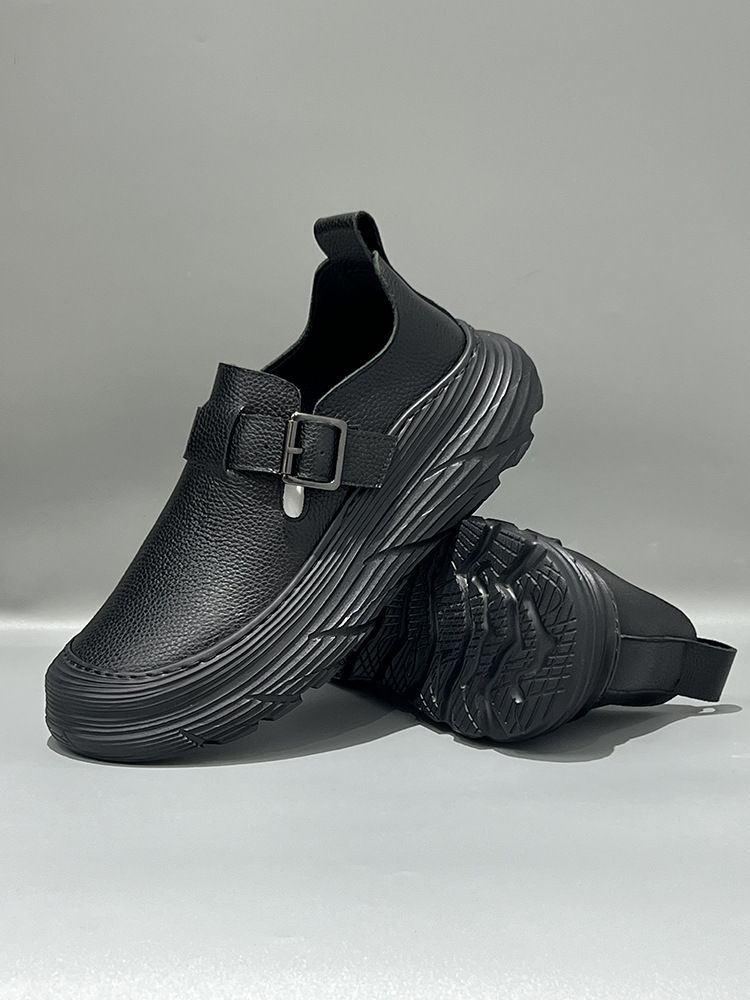 Genuine Autumn Lightweight Sole Soft Surface Loafers Comfortable Versatile Slip-On Men's Casual Leather Shoes_voghion.com