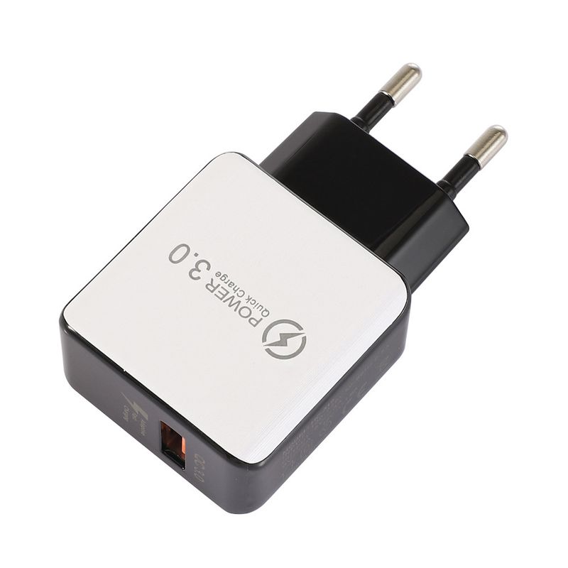Music Festival QC3.0 18W port mobile phone plug intelligent single USB European and American standard fast charging head_voghion.com