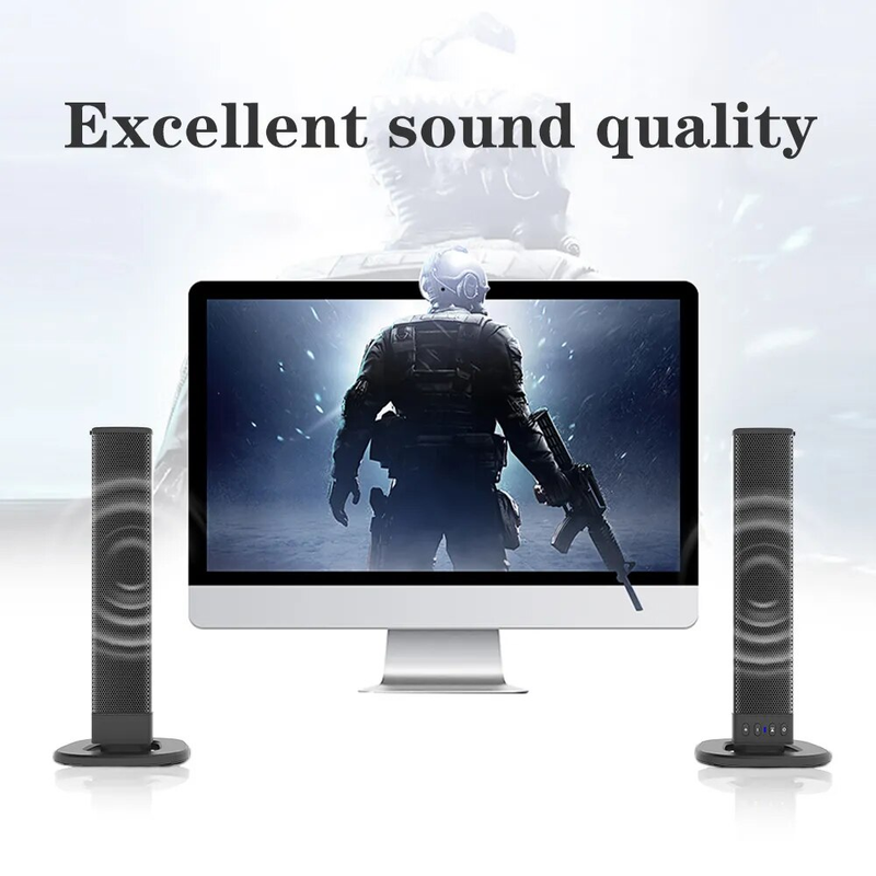 Powerful Soundbar Sound Radio Blaster Bar Audio TV PC Computer Subwoofer Wireless Home Theater Speaker_voghion.com