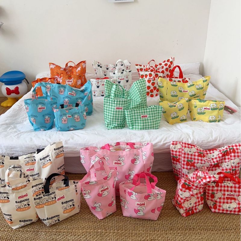 New Ins Korean Portable Color-Block Waterproof Handbag Outing Storage Dog Walking Pet Bag_voghion.com