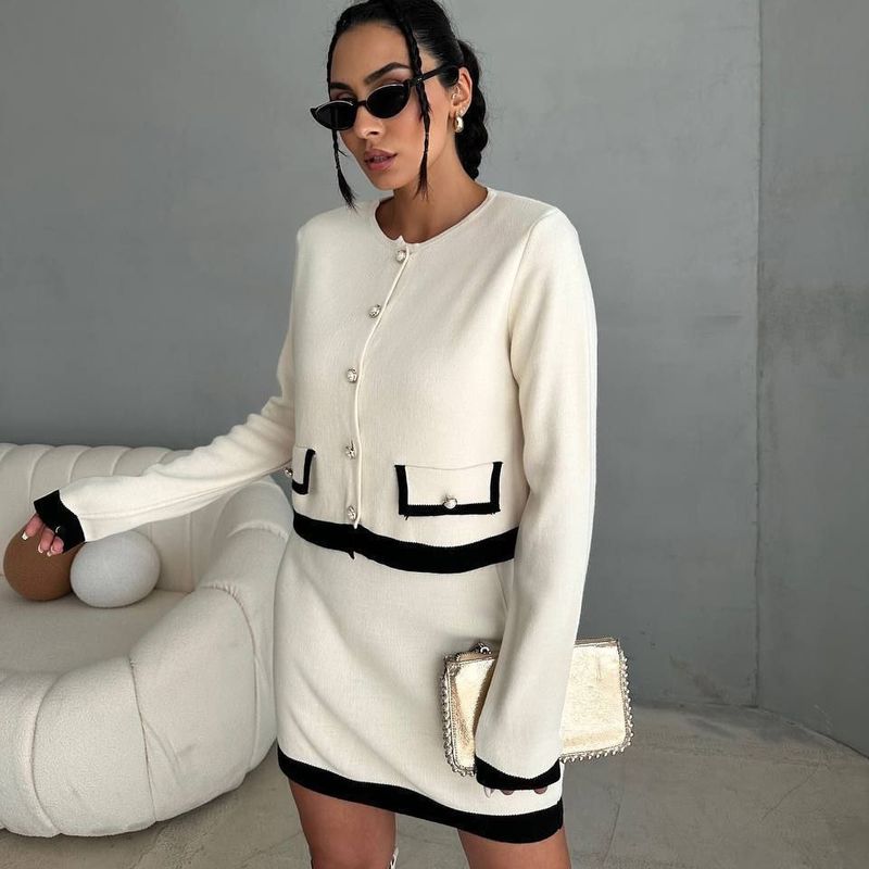 Combinaison boutonnée à manches courtes et taille cintrée pour femme Yues - Tenue deux pièces décontractée et élégante en noir, gris, blanc et nude (S/M/L)_voghion.com