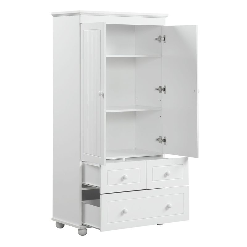 Tall Storage Cabinet With Three Drawers For Bathroom/Office_voghion.com