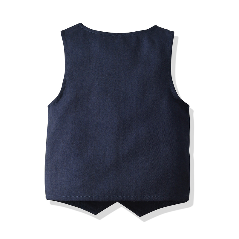 Babykleding Jongenspak mode gentleman vlinderdas overhemd vest meerdelige set_voghion.com