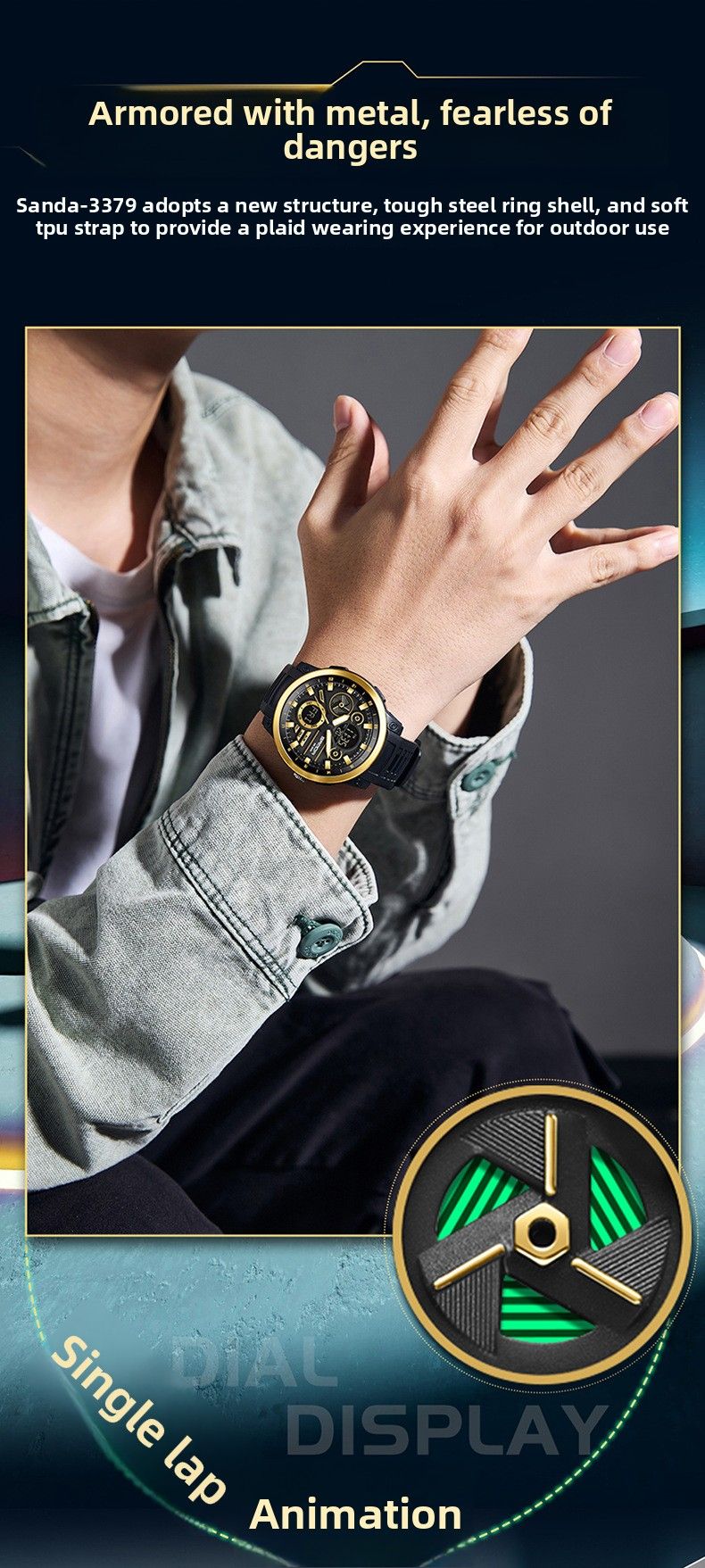 Sanda Cross-Border Hot-Selling Student Trendy Multi-Function Summer Time Waterproof Alarm Reminder Electronic Watch For_voghion.com