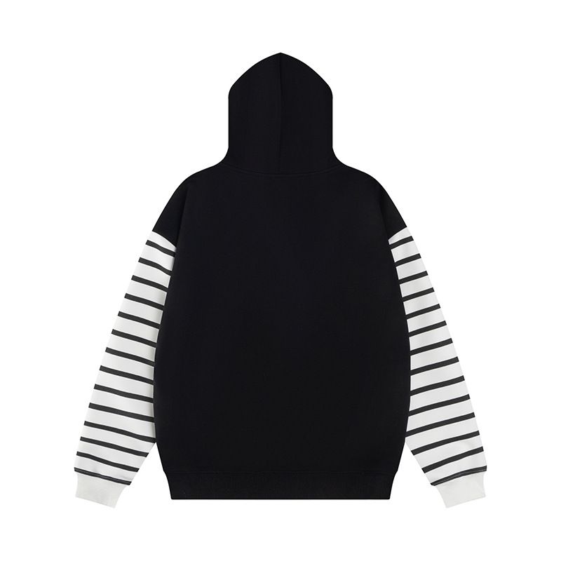 American Puppy Striped Raglan Sleeve Hooded Sweatshirt Jacket For Women And Men 2025 Autumn Loose Lazy Style Hoodie_voghion.com