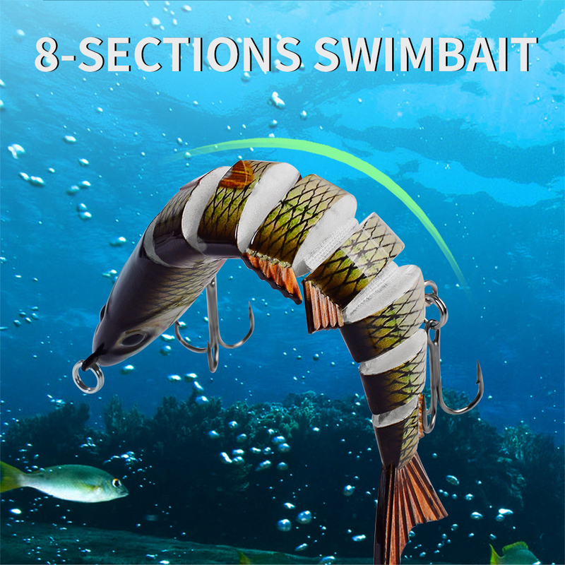 Lure Multi-Section Fish 8-Section Multi-Stage Hard Sea 12.5cm 21.5g Plastic Bait Fishing Gear_voghion.com
