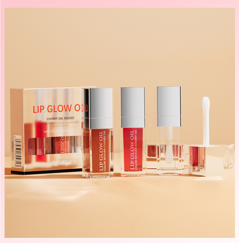 Makeup Hellokiss Lip Balm Set 3in1 Idratante Lip Gloss Specchio Lip Gloss Trasparente Lip Gloss_voghion.com