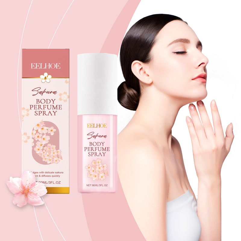 Cherry Blossom Body Perfume Spray Keep Fragrance With You Fresh Elegant Soft And Moisturizing Spray_voghion.com