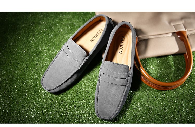 38-50 Casual Fashion Genuine Leather Loafers Moccasins Slip On Men Flats Male Driving Shoes_voghion.com