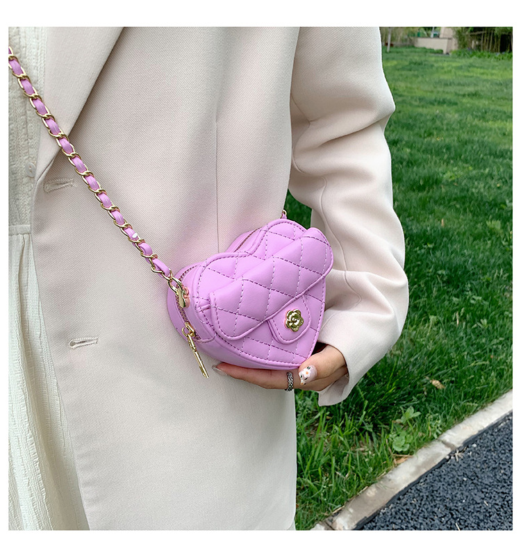 Borsa a tracolla da donna a forma di cuore, alla moda, con rossetto_voghion.com
