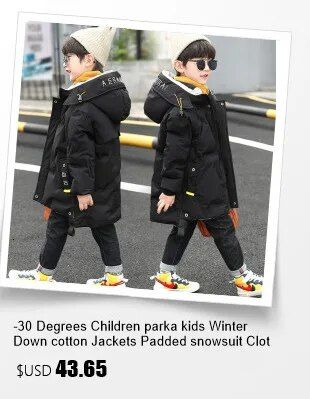Vinter drengefrakke 2024 Ny babypelskrave Hættebomuld Plus Velvet Thicken Varm jakke til børn Parka 2-8 år Børnetøj_voghion.com