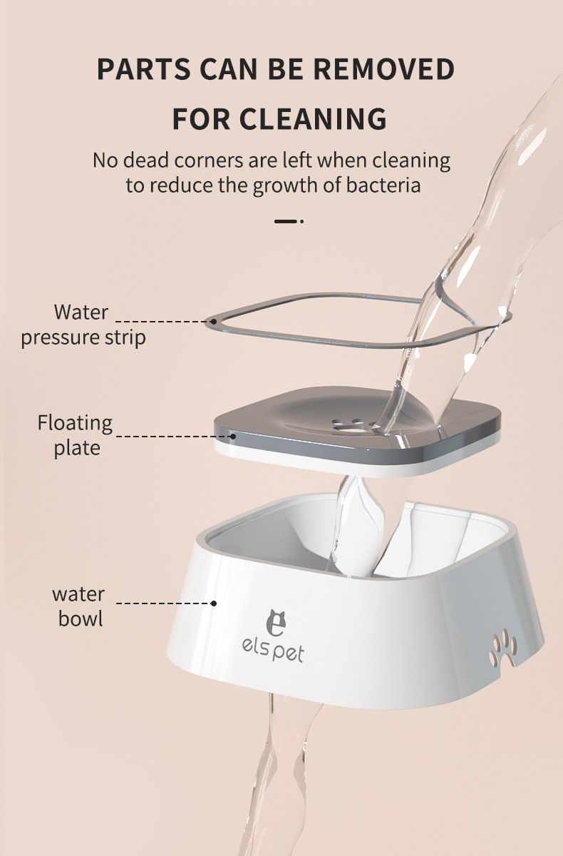 Pet Anti-Splash Non-Wet Mouth Bowl Car-Mountable Floating Anti-Tip Cat Water Dispenser_voghion.com