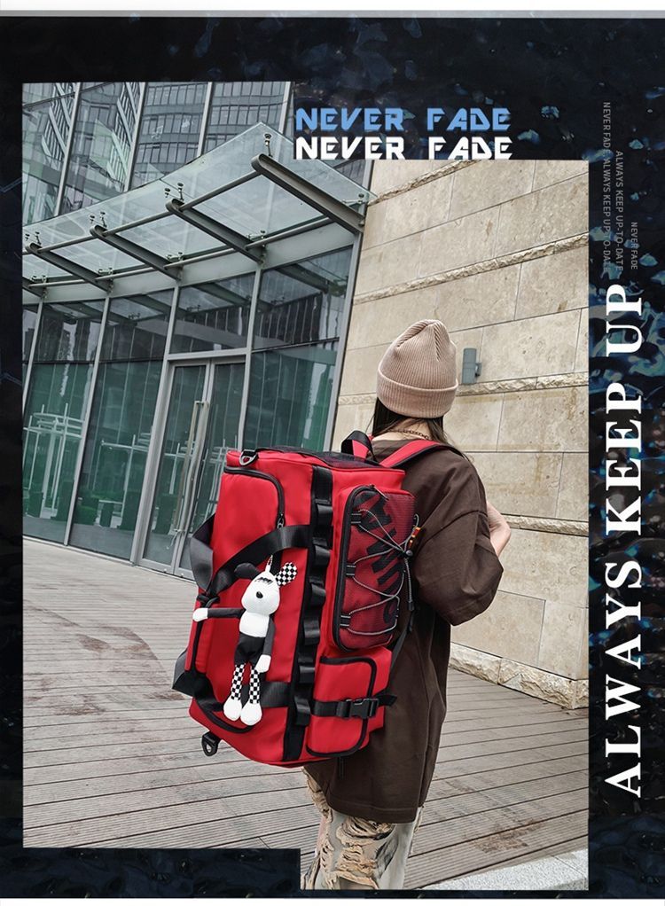 Borsa da viaggio portatile per palestra, zaino da uomo in stile americano, doppia spalla, grande capacità, per attività all'aperto e studenti_voghion.com