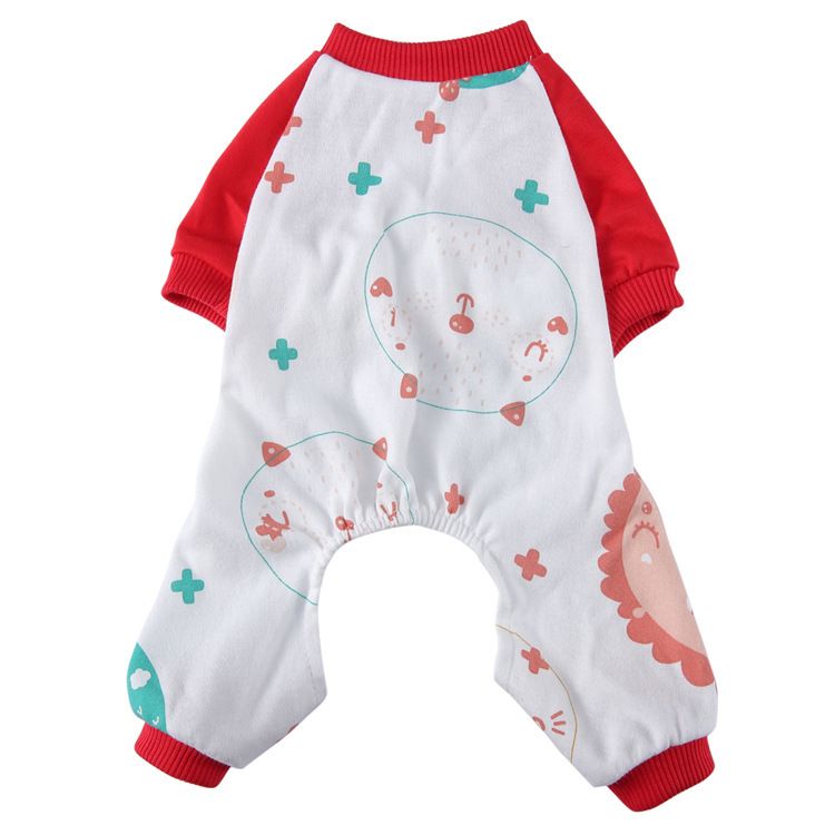 Neues vierbeiniges Haustier aus reiner Baumwolle für Hunde und Katzen, warmer, verdickter Pyjama für den Herbst und Winter, Hundekleidung_voghion.com