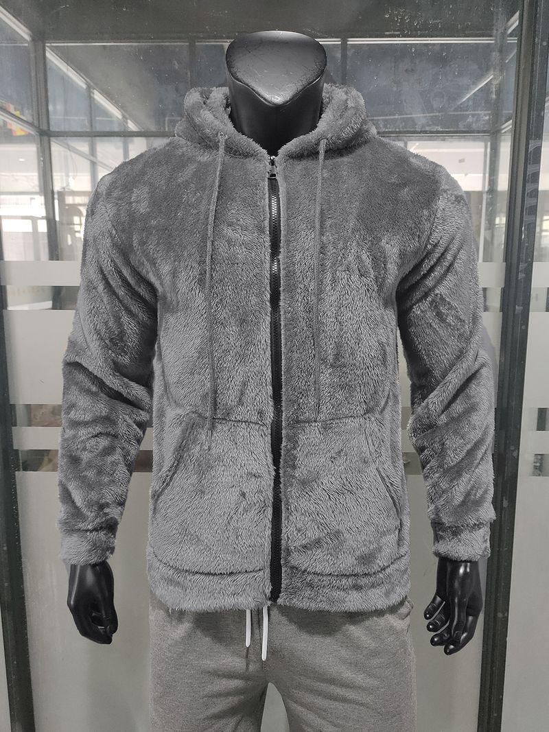 2025 Herfst Winter Fleece Warme Wollen Trui Jas Casual Capuchon Cardigan_voghion.com