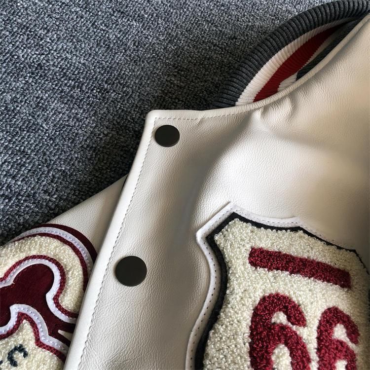 Maglia da baseball per autunno 2024 giacca da uomo in pelle PU corta e larga alla moda_voghion.com
