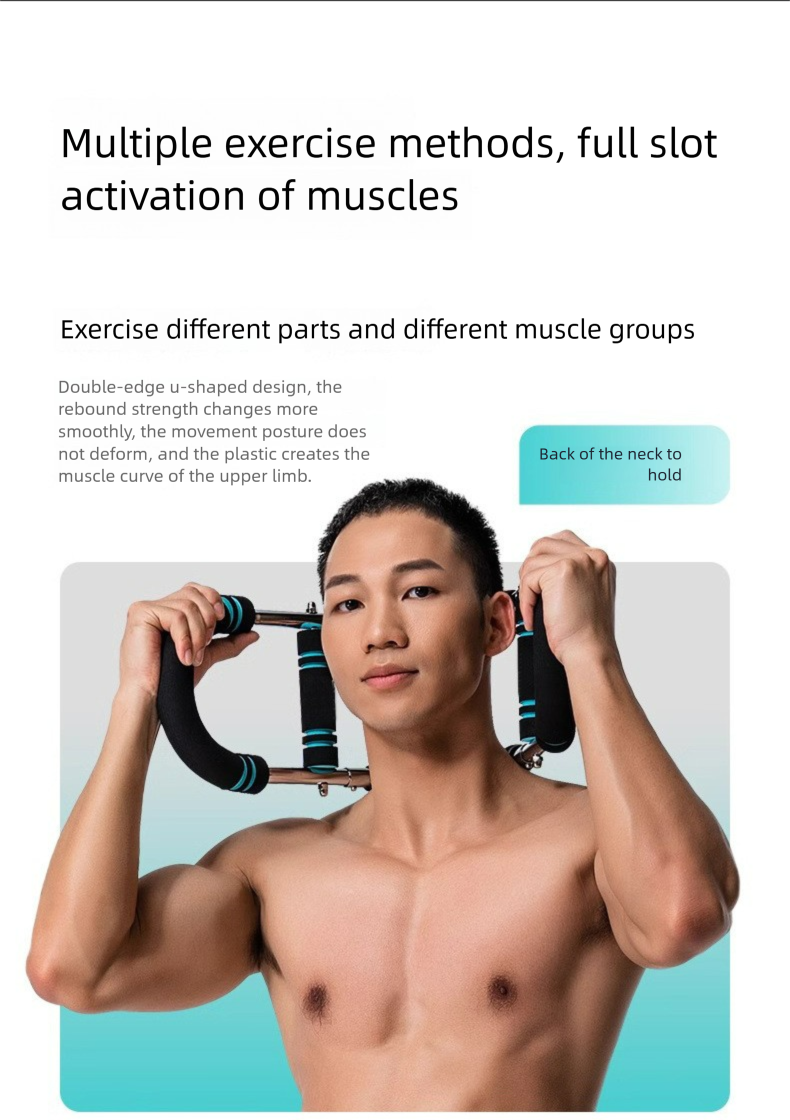 Multifunctional Adjustable U-Shaped Strengthener Indoor And Outdoor Exercise Fitness Muscle Trainer Spring Arm Strength_voghion.com